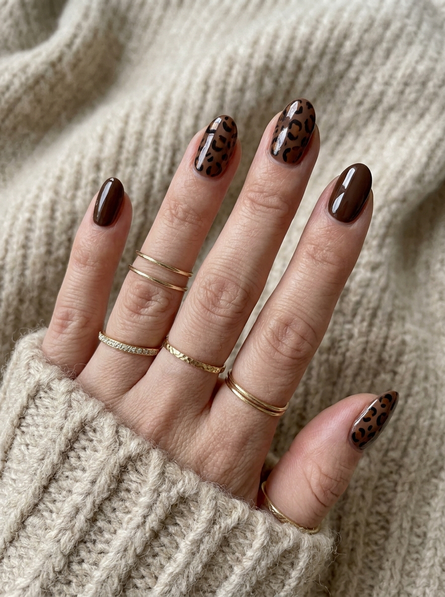 Chocolate Leo Nails als Leo Nägel Inspiration 2026